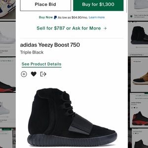 Yeezy Boost 750 - Triple Black